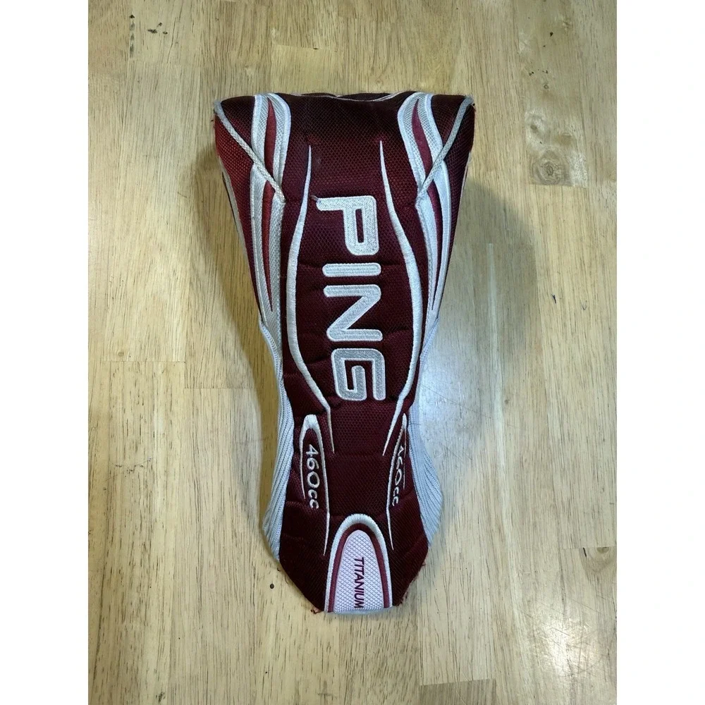 PING Faith Titanium 460cc Driver Headcover Red White Knit Sock Golf OEM